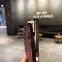 Coque de téléphone magnétique mate à grande fenêtre avec bouton IA et film de protection d'objectif pour iPhone 18 17 16 15 14 13 Pro Max