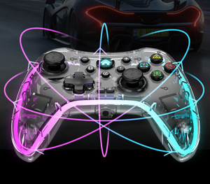 Kablosuz RGB Gamepad <span class=keywords><strong>Joystick</strong></span> için anahtarı/Android/<span class=keywords><strong>PC</strong></span> şeffaf kristal Gamepad için Nintendo anahtarı şarj edilebilir denetleyici - Product Image 4