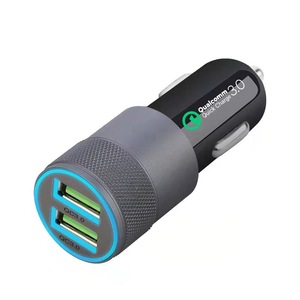 ที่ชาร์จในรถแบบ QC3.0 USB คู่ชาร์จเร็ว2.4A เอาต์พุต30W พร้อมไฟแสดงสถานะ LED สำหรับโทรศัพท์มือถือและรถยนต์ - Product Image 5