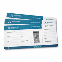 Imprimante de billets d'avion personnalisés en papier couché fantaisie avec impression offset et format sur mesure