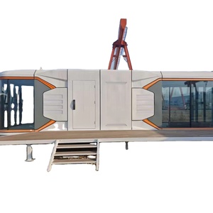 Cabane intelligente de 40 pieds avec mur en verre moderne, maison préfabriquée pour hôtel dans une zone pittoresque - Product Image 1
