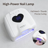 Lampe à ongles 2-en-1 pour un seul doigt ou un seul orteil, séchoir à gel rapide pour toute la main, lampe LED à séchage rapide avec capteur automatique, double lampe
