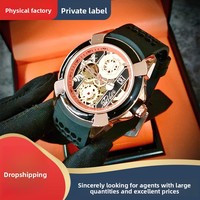 Montres de marque originales uniques CR07 pour hommes, automatiques, mécaniques, de haute qualité, montres pour hommes, vente en gros personnalisée