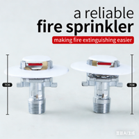 Sprinkler d'incendie haute efficacité à réponse rapide en laiton pour plafond, système de sprinkler de toit personnalisé, ignifuge