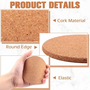 Free Sample Factory Wholesale Square Shape Wood Blank <strong>Cork</strong> Back Sublimation Coaster