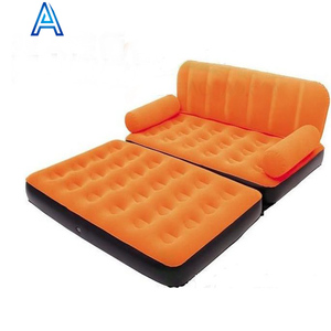 Sofá Cama Inflable Doble de PVC Ecológico con Efecto Flocado, Silla con Colchón de Aire Plegable - Product Image 4