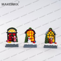 Oferta Especial: Adorno de Mesa con Luz LED 3D de Puesto de Mercado Navideño, Regalo de Navidad para el Hogar