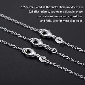 1MM Link Chain Necklace 16/18/20/22/24 Inch Sterling Silver Plating Fashion Jewelry <strong>for</strong> Women/Men Stainless Steel Main Material - Product Image 5