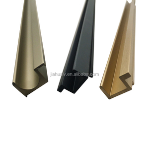 Puxador de alumínio para móveis, preto, escondido, para armário de cozinha, gaveta, alça longa - Product Image 1