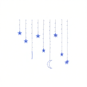 Luci Fatate Blu 6,6 Piedi di Larghezza, Illuminazione per Feste in Plastica con Telecomando - Product Image 1