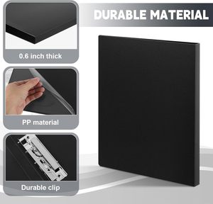 Perforated <strong>Folder</strong> With Pocket, Elastic Metal <strong>Folder</strong> &amp; PE Cover, Acyclic Binder For <strong>Office</strong> And School Supplies. - Product Image 5