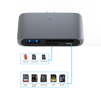 Colorii-lector de tarjetas C4A tipo C a SD, micro SD, TF, USB 3,0, para ordenador portátil, teléfono inteligente, PC, hub de tarjetas de memoria