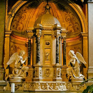 BLVE personalizado tallado a mano mármol Natural religioso arrodillado Ángel Santa Casa escultura <span class=keywords><strong>Iglesia</strong></span> Tabernáculo - Product Image 2
