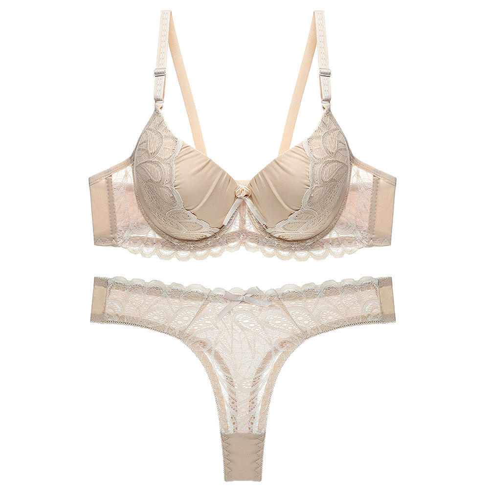 Wholesale Sexy Large Size Bra Set Lace Gather Cross-border Clothing Plus Size Bra Set for Woman
