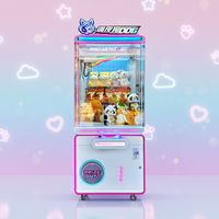 Machine à grue à monnayeur personnalisable en métal et acrylique pour centres de jeux et enfants