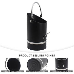 <span class=keywords><strong>Cheminée</strong></span> Seau À Cendres En Métal Charbon De Bois Seau <span class=keywords><strong>Cheminée</strong></span> Outil Cendre Peut <span class=keywords><strong>Foyer</strong></span> Poêles À Bois Titulaire Seau Seau - Product Image 5