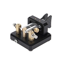 Clé automatique en alliage d'aluminium Corful Morse Keyer Dual Paddle Telegraph Key CW Key For Ham Radio