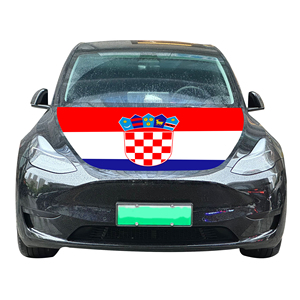 Croatie National Couverture de capot de voiture Drapeau Couverture de moteur de voiture Drapeau Vente en gros Tissu élastique personnalisé Usine Vente directe - Product Image 3