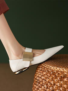 Chaussures à talons bas Mary Jane printemps et automne nouveau rétro pointu plat français <span class=keywords><strong>Muller</strong></span> femmes chaussures - Product Image 3