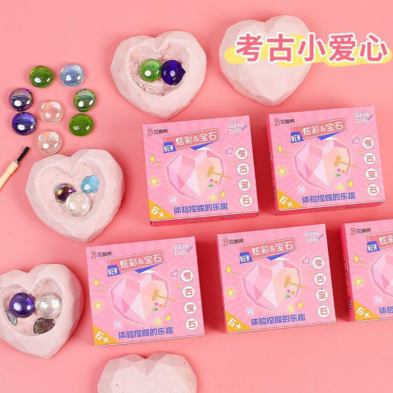 5 boîtes de figurines surprises de pierres précieuses roses