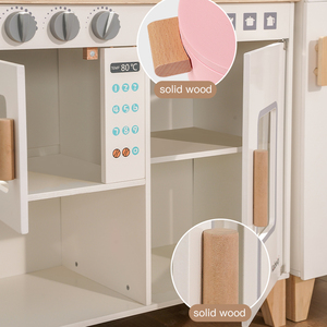 Vente chaude Cuisine Ensemble Simulation Cuisine Danois Noble Blanc Cuisine Début Éducatif Maison De Poupée Jouets En Bois pour Enfants Garçons Filles - Product Image 4