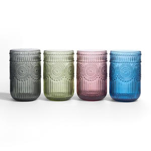 Calici <span class=keywords><strong>in</strong></span> <span class=keywords><strong>Vetro</strong></span> Colorato Blu Pressato per Feste, Matrimoni, Compleanni e Casa - Vendita all'Ingrosso - Product Image 5