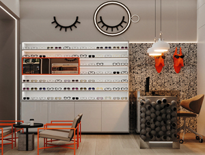 Custom Optical Store Display Furniture Lockable Eyewear Cabinet Glasses Shelf Retail Fixture Turnkey Shopfitting - Product Image 3