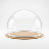 Dôme de Glamping Transparent en PVC Gonflable pour Camping, Vue Panoramique à 360°, Étanche et Résistant au Vent, Idéal pour l'Observation des Étoiles en Station Balnéaire