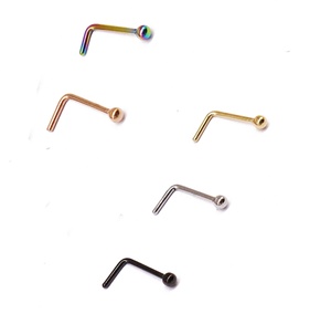 Gaby - Anillo de Nariz Curvo en Forma de L de Acero Quirúrgico 316L, Joyería para Piercing de Septum para Mujer - Product Image 2