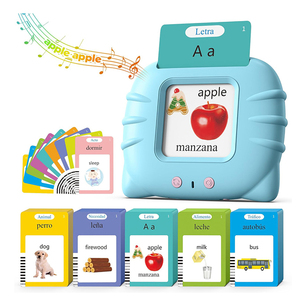 Tarjeta Flash parlante árabe inglés francés español máquina de educación temprana juguete de aprendizaje personalizado 112 Uds tarjetas 224 palabras - Product Image 1