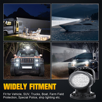 Nouveau projecteur LED personnalisé de 7 pouces 50W, rotatif à 360°, télécommande sans fil, 12V, étanche IP66, base magnétique en aluminium moulé sous pression