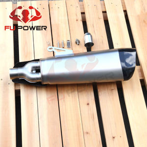Silenciador de escape SUS304 <span class=keywords><strong>Tubo</strong></span> de escape <span class=keywords><strong>Akrapovic</strong></span> Silenciador deslizante de escape DUAL OUTLET ZLL - Product Image 3