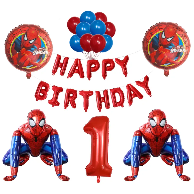 Super Hero Spiderman Foil Balloons set Children Birthday Party Supplies Super balloon Toys Air walker 3d spiderman foil balloons