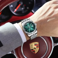 Montre à quartz pour homme Poedagar 845, boîtier arabe en acier inoxydable, bracelet étanche, luxe, affaires