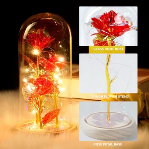 Vente chaude <span class=keywords><strong>rose</strong></span> led dans un dôme en verre <span class=keywords><strong>rose</strong></span> <span class=keywords><strong>rouge</strong></span> Beauty and The Beast <span class=keywords><strong>Rose</strong></span> Flowers pour cadeau de mariage - Product Image 2