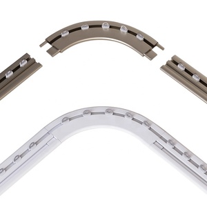 Accessoires pour rail de <span class=keywords><strong>rideau</strong></span> <span class=keywords><strong>double</strong></span> silencieux, en alliage d'aluminium, montage au <span class=keywords><strong>plafond</strong></span>, poteaux suspendus pour fenêtres, écologiques, pour usage domestique - Product Image 3