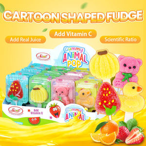 Caramelos de goma con formas de frutas para niños: fresa, plátano, oso, patito, con jugo de vitamina C, caramelos suaves. - Product Image 2
