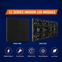 Mur vidéo LED intérieur à pas fin 1,839 mm, module SMD couleur intégrale 640x480, boîtier en aluminium moulé sous pression, service frontal