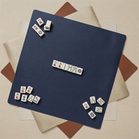 Tapis de jeu de mahjong anti-bruit YY, résistant à l'eau, tapis de jeu de société, tapis de mahjong en cuir PU réversible pour table