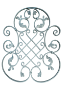 Panneau de défilement rond en fer forgé Rosette décorative en acier forgé pour porte et garde-corps Design