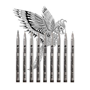 Fineliner-Bolígrafo de dibujo de línea ultrafina, tinta negra 005 01 02 03 05 08 micras, conjunto de oficina y escuela - Product Image 4