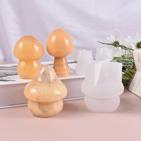 DM875 3D-Aromatherapie-Kerzenformen Pilzform DIY-Gipspilz-Silikon-Harzform für Heimdekoration