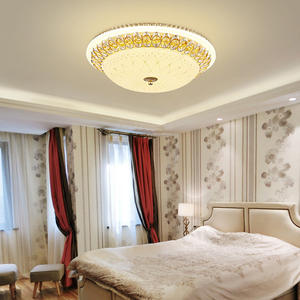 Nouveau style plafonnier en cristal de style européen plafonnier de couverture en verre dépoli doré de salon - Product Image 4