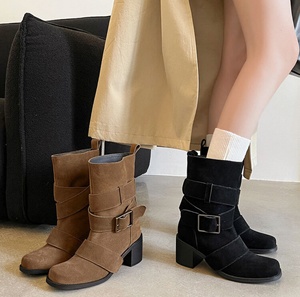Botines de Mujer a la Moda, Personalizados, con Tacón Grueso, Diseño Elegante para Damas - Product Image 5
