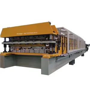 Customized Double Layer Mesh Protective Cover Trapezoidal Roofing Steel Roll Forming Machine IBR Metal Tile Making Machine