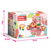 Couleur rose enfants jouer cuisine jouets Mini Table cuisine vaisselle ustensiles de cuisine jouer maison jouet éducatif cuisine pour enfants