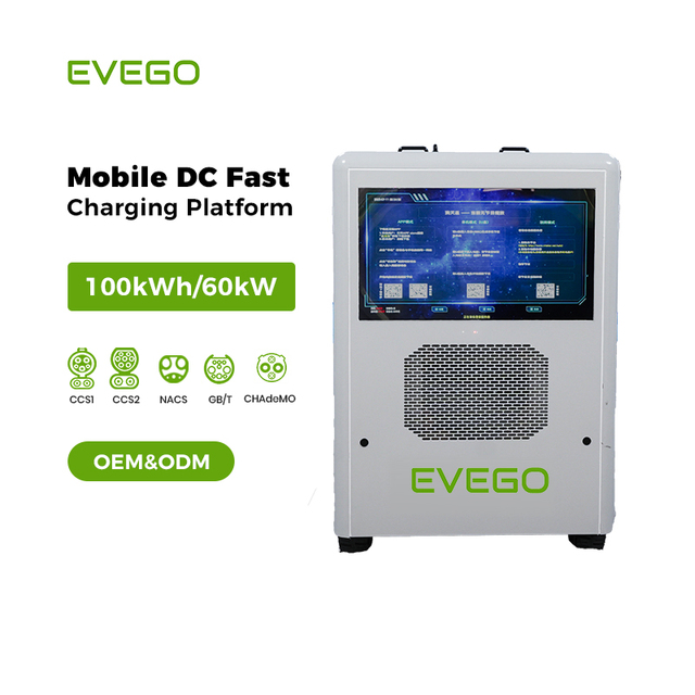 EVEGO Mobile Rescue Battery Fast EV Charger Energy Storage 307.2V Portable Power Bank Universal Compatibility Charger Station