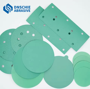 Fabrik OEM <span class=keywords><strong>6</strong></span> Zoll <span class=keywords><strong>6</strong></span>-Loch Schleifscheibe Schleifpapier Scheibe Grüner Film Klettverschluss Langlebige Schleifscheibe zum Polieren von Autolack - Product Image 4