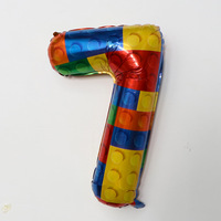 Ballons numérotés en aluminium arc-en-ciel dégradés numéro 6 de 32 pouces pour la fête de naissance de bébé