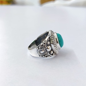 Anillo de Turquesa, Anillo de Plata de Ley 925 con Piedra Preciosa, Colección Hecha a Mano, Anillos Finos, Joyería de Plata, Precio al por Mayor - Product Image 4